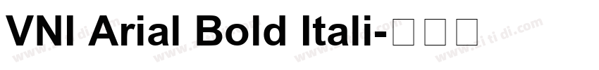 VNI Arial Bold Itali字体转换